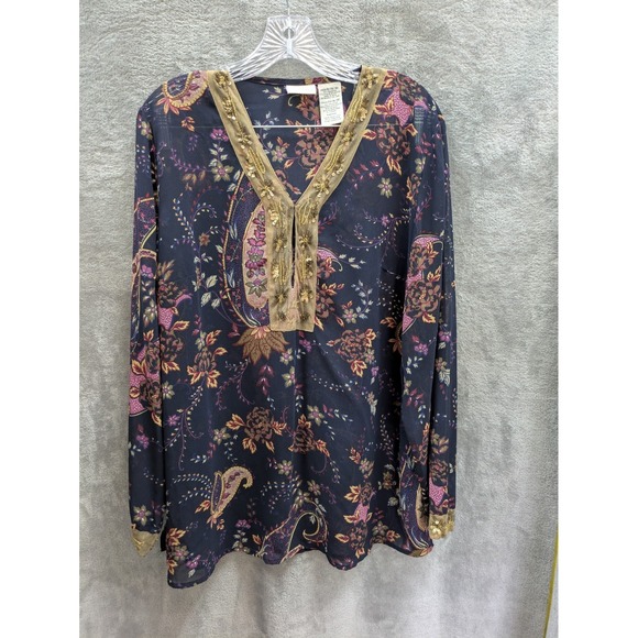 White Stag Tops - Womens Blouse‎ XL 16/18 Sheer Boho Whimsigoth